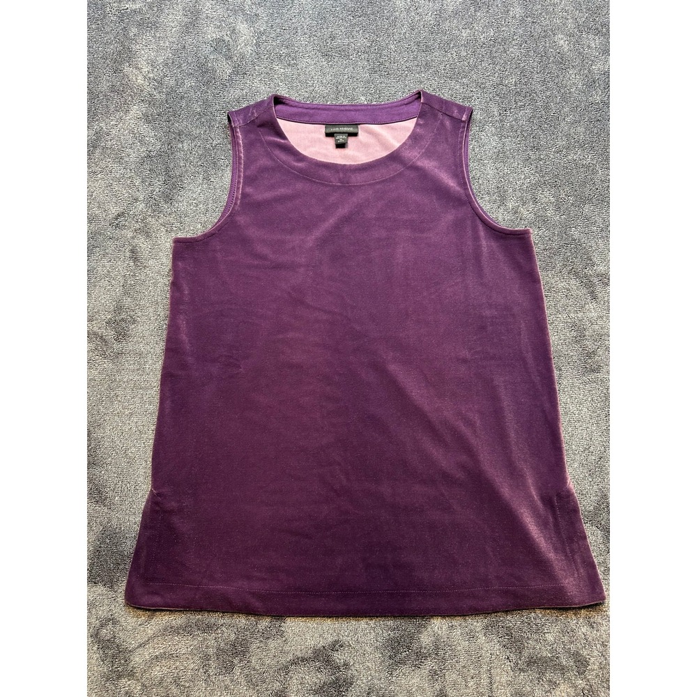J. Jill Wearever Plum Purple Velvet Sleeveless Top Petite XS - 251